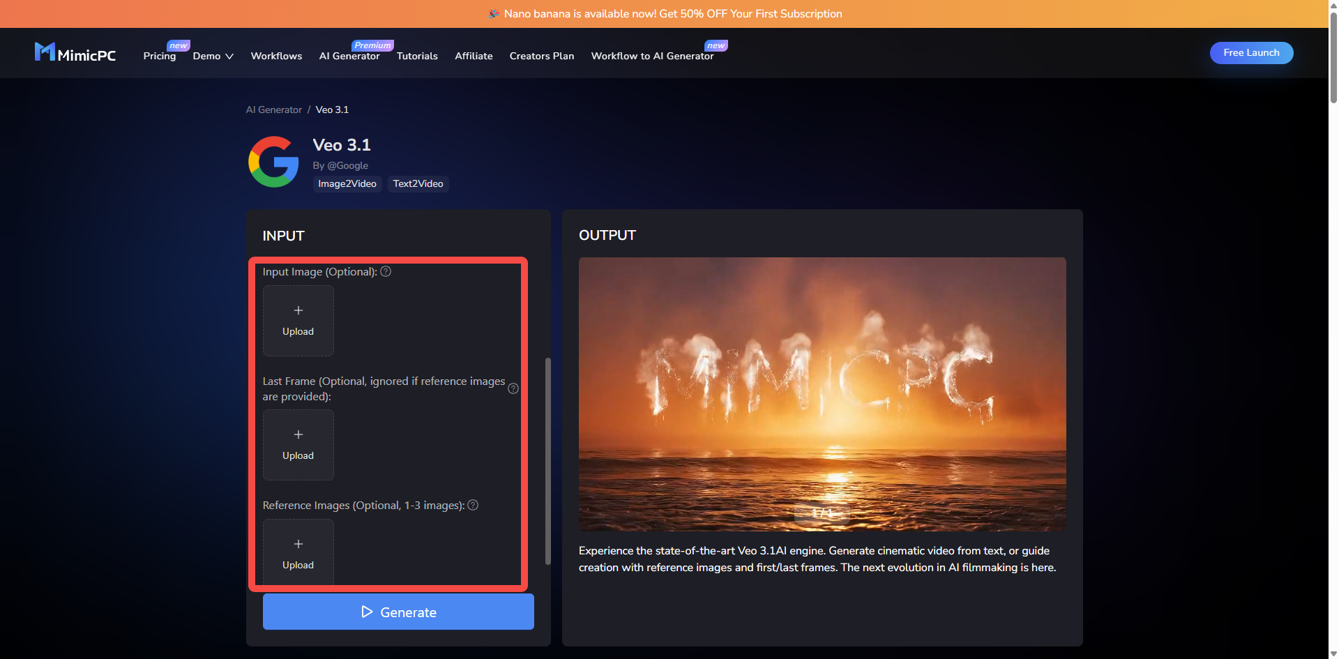 MimicPC - How to Use Google Veo 3.1 for AI Video Creation
