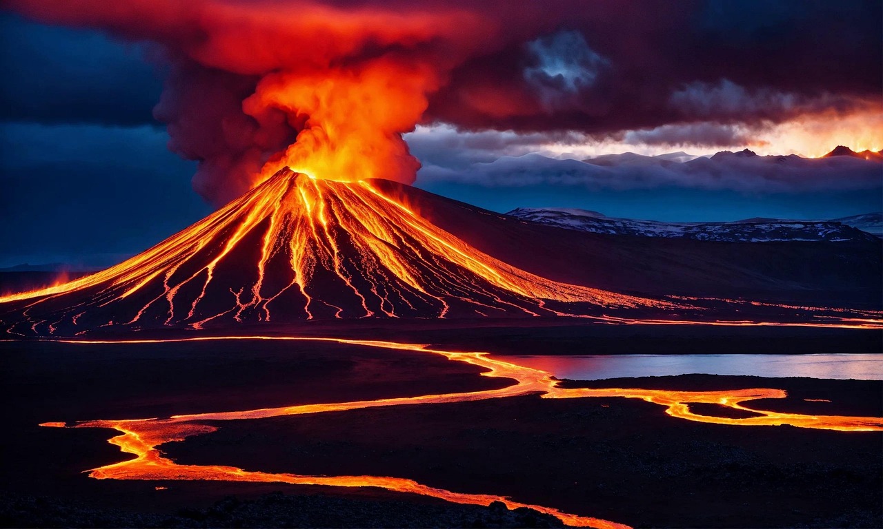 Download Ai Generated, Volcano, Lava. Royalty-Free Stock Illustration ...